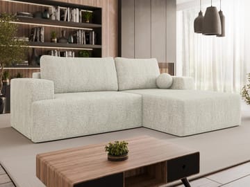 Deylor Sovesofa med sjeselong 3-seter - Beige - Møbler - Sofaer - Sovesofaer - Sovesofa divan