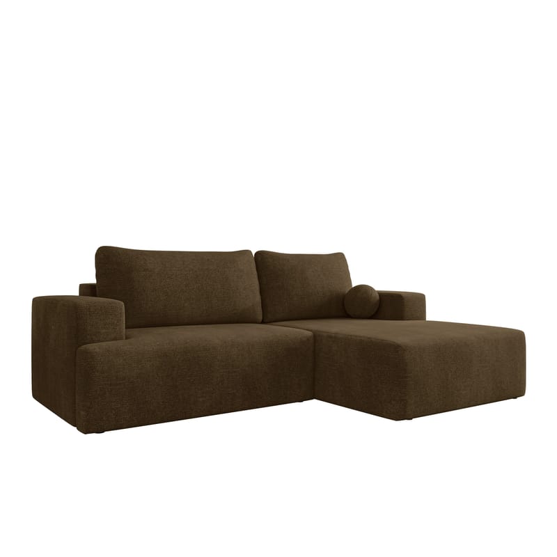 Deylor Sovesofa med sjeselong 3-seter, Brun