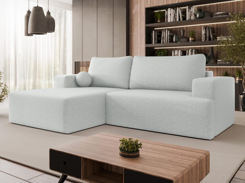 Deylor Sovesofa med sjeselong 3-seter - Grå - Møbler - Sofaer - Sovesofaer - Sovesofa divan