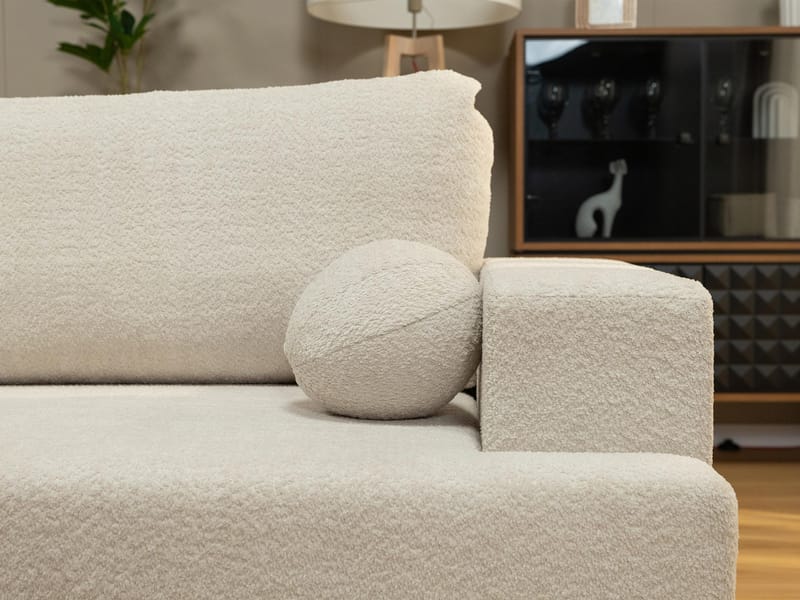 Deylor Sovesofa med sjeselong 3-seter - Gul - Møbler - Sofaer - Sovesofaer - Sovesofa divan