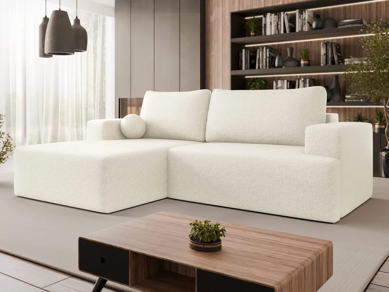 Deylor Sovesofa med sjeselong 3-seter - Hvit - Møbler - Sofaer - Sovesofaer - Sovesofa divan