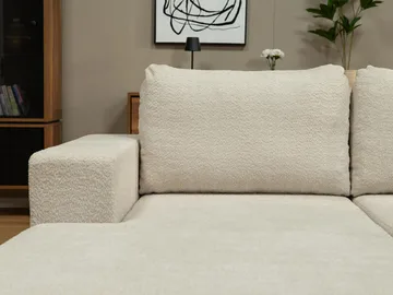 Deylor Sovesofa med sjeselong 3-seter - Rosa - Møbler - Sofaer - Sovesofaer - Sovesofa divan