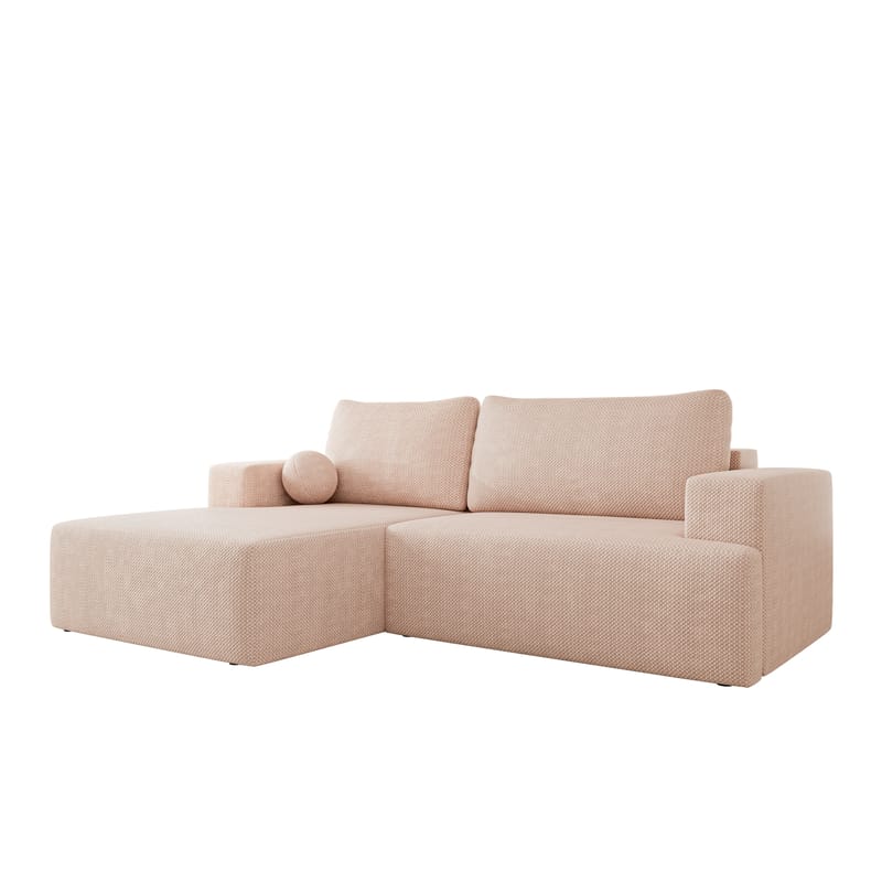 Deylor Sovesofa med sjeselong 3-seter - Rosa - Møbler - Sofaer - Sovesofaer - Sovesofa divan