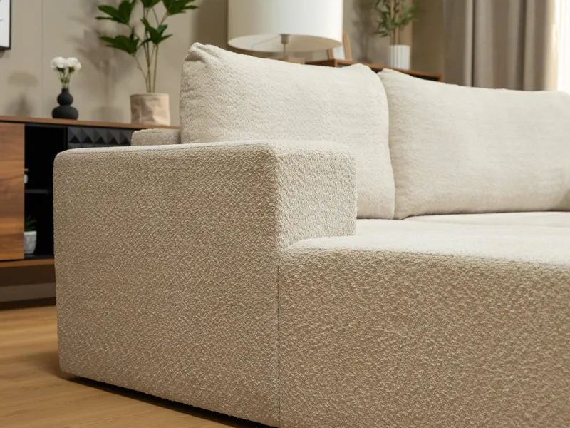 Deylor Sovesofa med sjeselong 3-seter - Rosa - Møbler - Sofaer - Sovesofaer - Sovesofa divan