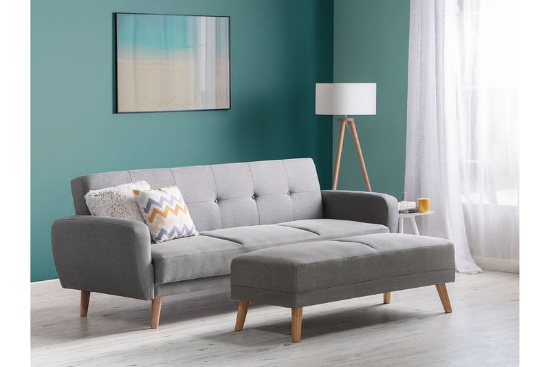 Divansofa Florli 214 cm - Grå - Møbler - Sofaer - Sovesofaer - Langsgående sovesofa