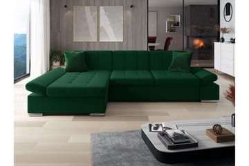 Djerra Sovesofa Med 3-Seters Divan - Grønn - Møbler - Sofaer - Sovesofaer - Sovesofa divan