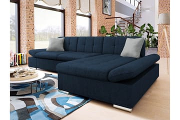 Djerra Sovesofa med Divan 3-seter - Marineblå - Møbler - Sofaer - Sovesofaer - Sovesofa divan
