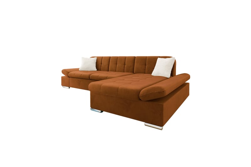 Djerra Sovesofa med Divan 3-seter - Oransje - Møbler - Sofaer - Sovesofaer - Sovesofa divan