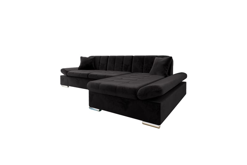 Djerra Sovesofa med Divan 3-seter - Svart - Møbler - Sofaer - Sovesofaer - Sovesofa divan