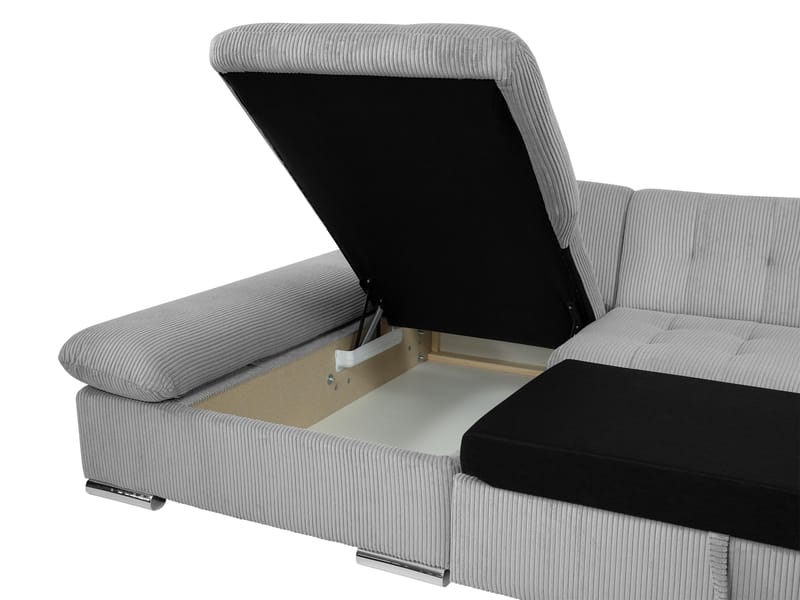 Djerra Sovesofa med sjeselong 3-seter - Brun - Møbler - Sofaer - Sovesofaer - Sovesofa divan