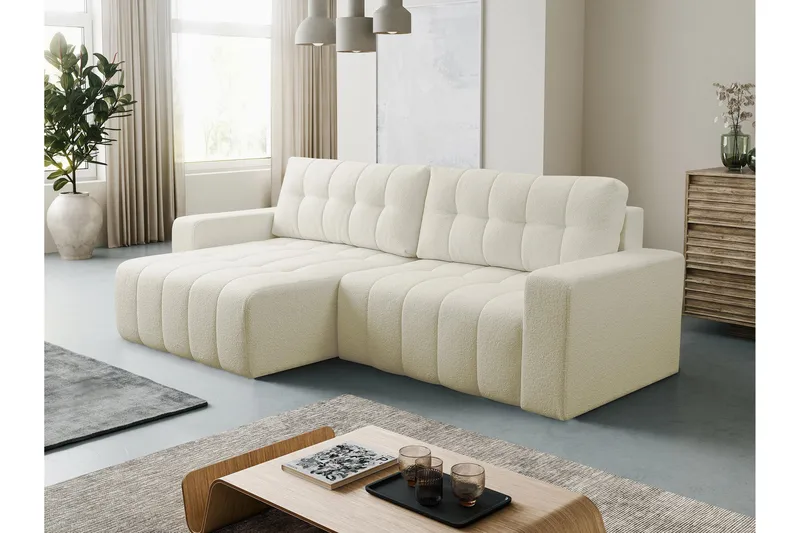 Doryn Sovesofa med Divan 3-seter - Beige - Møbler - Sofaer - Sovesofaer - Sovesofa divan