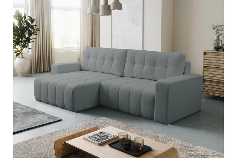 Doryn Sovesofa med Divan 3-seter - Grå - Møbler - Sofaer - Sovesofaer - Sovesofa divan