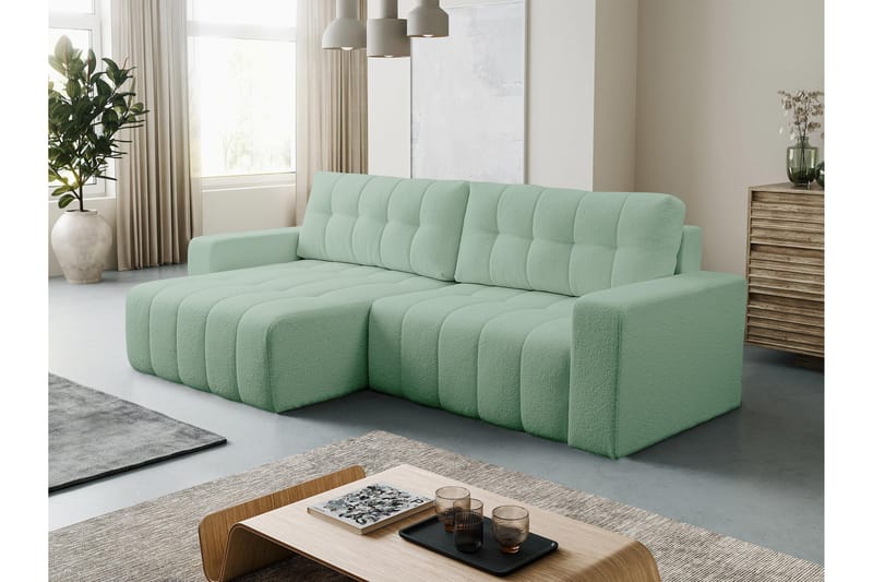 Doryn Sovesofa med Divan 3-seter - Grønn - Møbler - Sofaer - Sovesofaer - Sovesofa divan