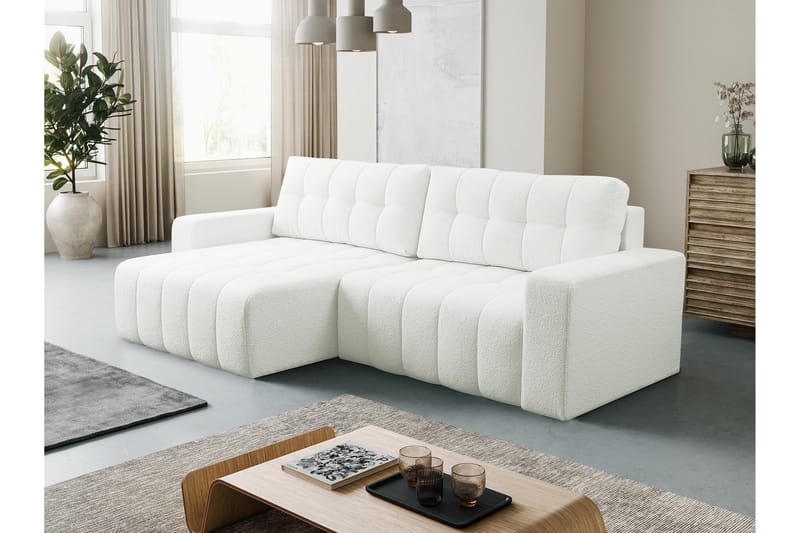 Doryn Sovesofa med Divan 3-seter - Hvit - Møbler - Sofaer - Sovesofaer - Sovesofa divan