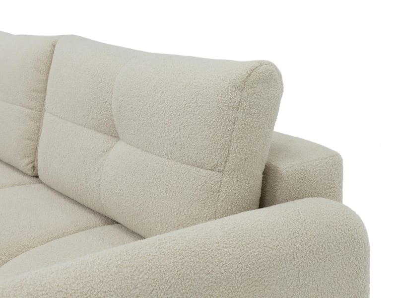 Durven 3-seter Sovesofa 160x200 cm med Oppbevaring i Bouclé - Grå - Møbler - Sofaer - Sovesofaer - 3 seters sovesofa
