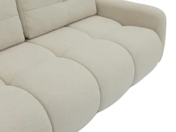 Durven 3-seter Sovesofa 160x200 cm med Oppbevaring i Bouclé - Grå - Møbler - Sofaer - Sovesofaer - 3 seters sovesofa