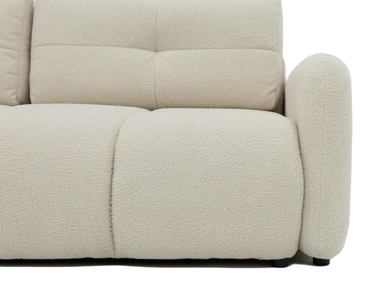 Durven 3-seter Sovesofa 160x200 cm med Oppbevaring i Bouclé - Grå - Møbler - Sofaer - Sovesofaer - 3 seters sovesofa