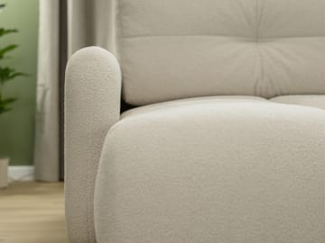 Durven 3-seter Venstre Sovesofa med Oppbevaring i Bouclé - Grå - Møbler - Sofaer - Sovesofaer - Sovesofa divan