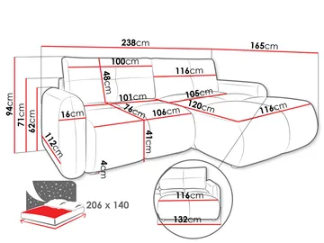 Durven Sovesofa 3-seter - Brun - Møbler - Sofaer - Sovesofaer - Sovesofa divan