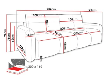 Durven Sovesofa 3-seter - Grå - Møbler - Sofaer - Sovesofaer - 3 seters sovesofa