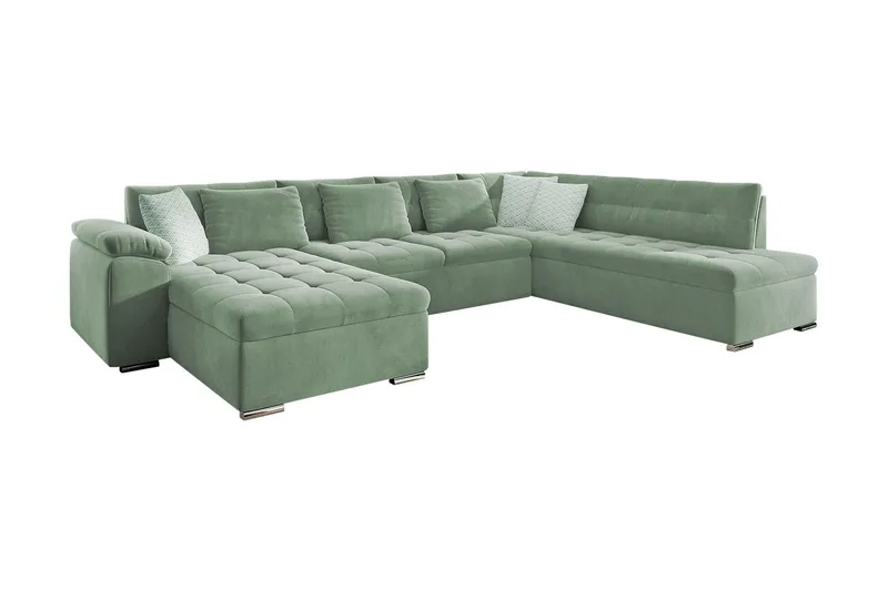 Dynir 4-seter Sovesofa i Fløyel, Salviegrønn