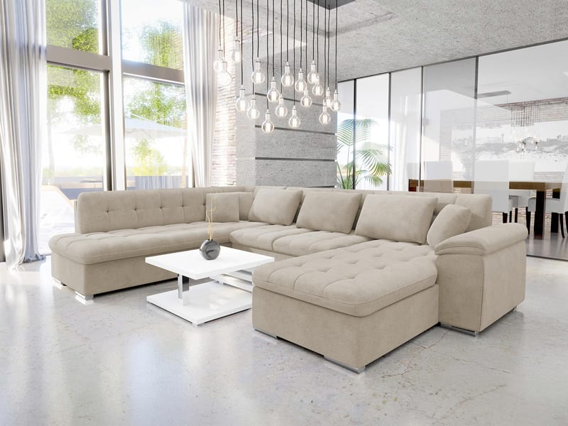Dynir 6-seters U-sofa med Divan Høyre - Møbler - Sofaer - Sovesofaer - Hjørnesovesofa