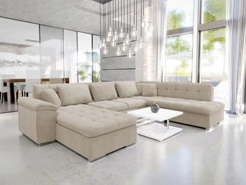 Dynir 6-seters U-sofa med Divan Venstre - Møbler - Sofaer - Sovesofaer - Hjørnesovesofa