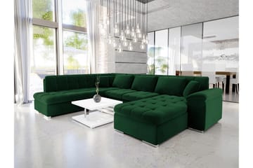 Dynir Sovesofa Med Divan Og Sjeselong 5-Seter - Grønn - Møbler - Sofaer - Sovesofaer - Sovesofa divan