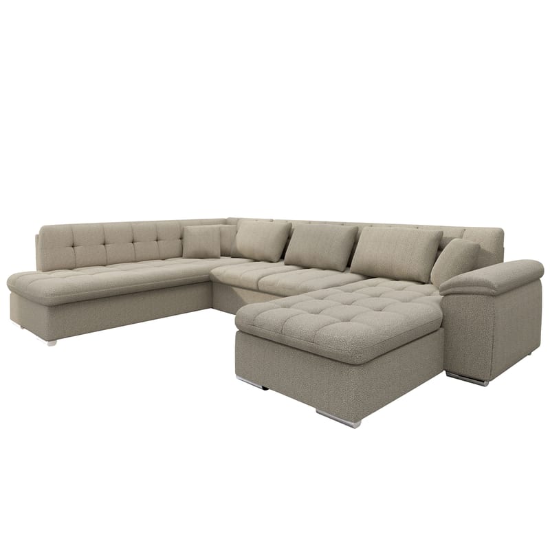 Dynir Sovesofa med sjeselong og sjeselong 5-seter - Beige - Møbler - Sofaer - Sovesofaer - Sovesofa divan