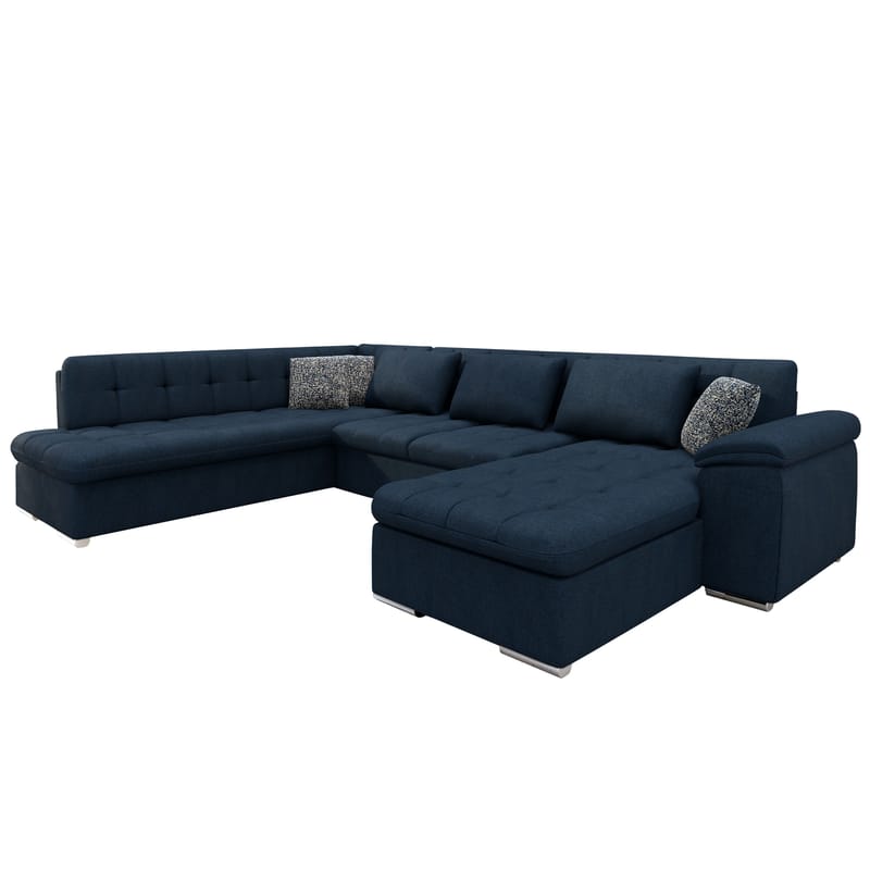 Dynir Sovesofa med sjeselong og sjeselong 5-seter - Blå - Møbler - Sofaer - Sovesofaer - Sovesofa divan