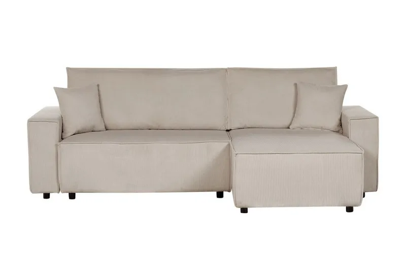 Dyshawn Hjørnesovesofa 2-seter, Beige/Svart