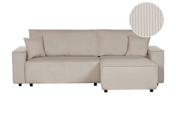 Dyshawn Hjørnesovesofa 2-seter - Beige/Svart - Møbler - Sofaer - Sovesofaer - Sovesofa divan
