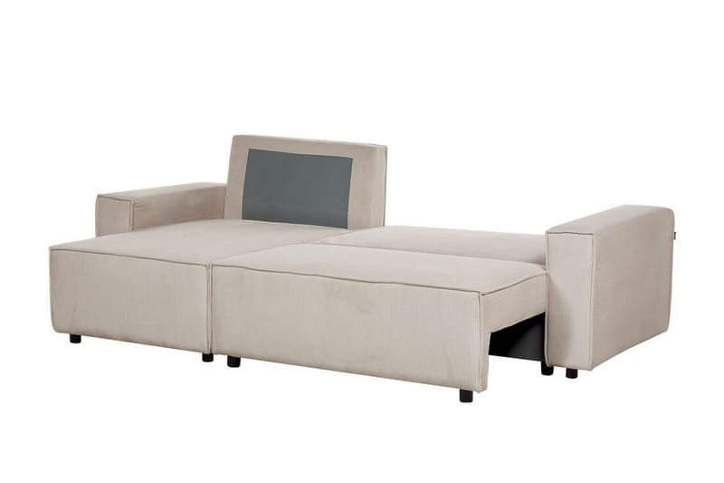 Dyshawn Hjørnesovesofa 2-seter - Beige/Svart - Møbler - Sofaer - Sovesofaer - Sovesofa divan