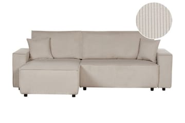 Dyshawn Hjørnesovesofa 2-seter - Beige/Svart - Møbler - Sofaer - Sovesofaer - Sovesofa divan