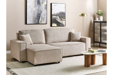 Dyshawn Hjørnesovesofa 2-seter - Beige/Svart - Møbler - Sofaer - Sovesofaer - Sovesofa divan