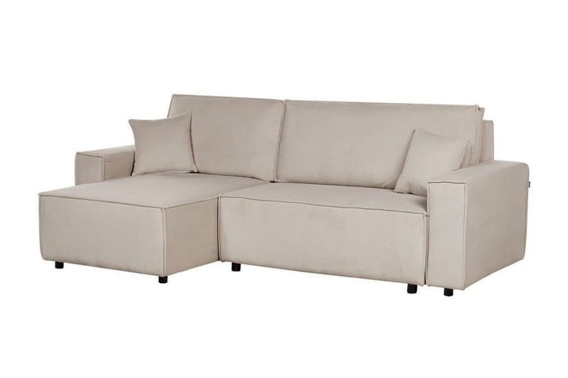 Dyshawn Hjørnesovesofa 2-seter - Beige/Svart - Møbler - Sofaer - Sovesofaer - Sovesofa divan