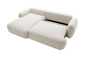 Efrem Sovesofa med Sjeselong 3-seter i Bouclé - Beige - Møbler - Sofaer - Sovesofaer - Sovesofa divan