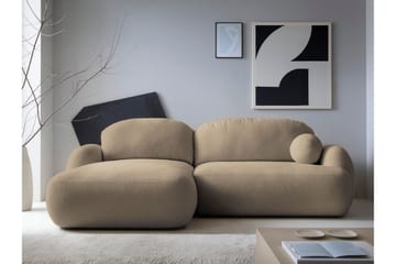 Efrem Sovesofa med Sjeselong 3-seter i Bouclé - Brun - Møbler - Sofaer - Sovesofaer - Sovesofa divan