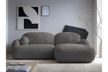 Efrem Sovesofa med Sjeselong 3-seter i Bouclé - Mørkegrå - Møbler - Sofaer - Sovesofaer - Sovesofa divan