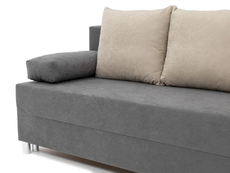 Eifion 3-seter Sovesofa 133x192 cm med Oppbevaring i Stoff - Grå - Møbler - Sofaer - Sovesofaer - 3 seters sovesofa