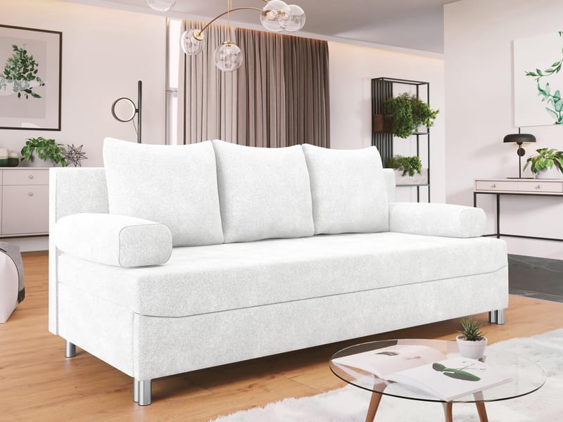 Eifion 3-seters sovesofa - hvit - Møbler - Sofaer - Sovesofaer - 3 seters sovesofa