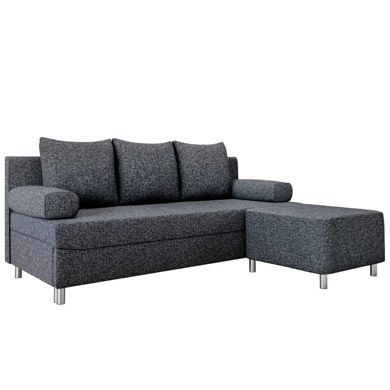 Eifion 3-seters sovesofa med sjeselong, høyrevendt - grå - Møbler - Sofaer - Sovesofaer - Forovervendt sovesofa