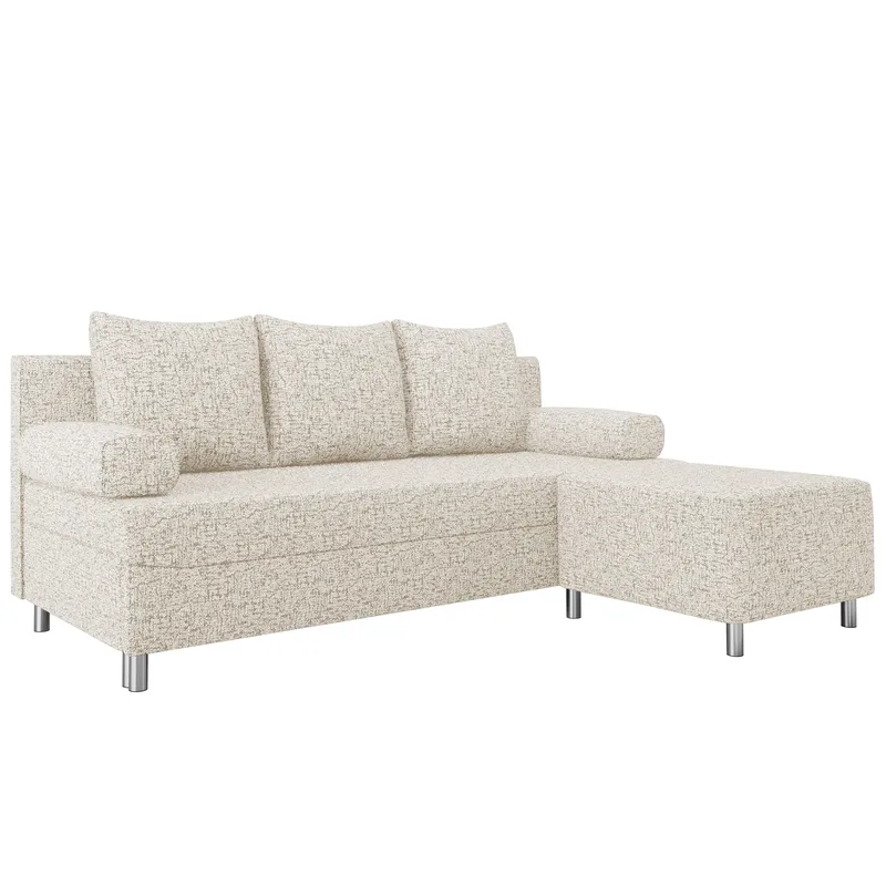Eifion 3-seters sovesofa med sjeselong, høyrevendt - lys beige - Møbler - Sofaer - Sovesofaer - Forovervendt sovesofa