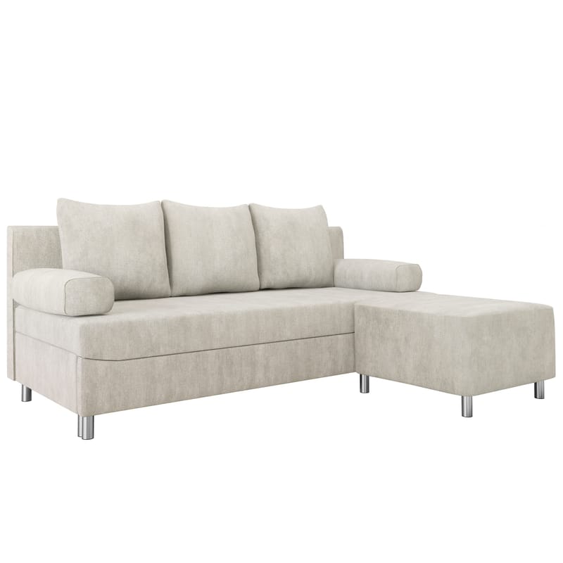Eifion 3-seters sovesofa med sjeselong, høyrevendt - lys beige - Møbler - Sofaer - Sovesofaer - Forovervendt sovesofa