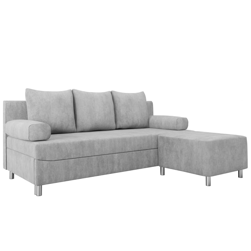 Eifion 3-seters sovesofa med sjeselong, høyrevendt - lysegrå - Møbler - Sofaer - Sovesofaer - Forovervendt sovesofa