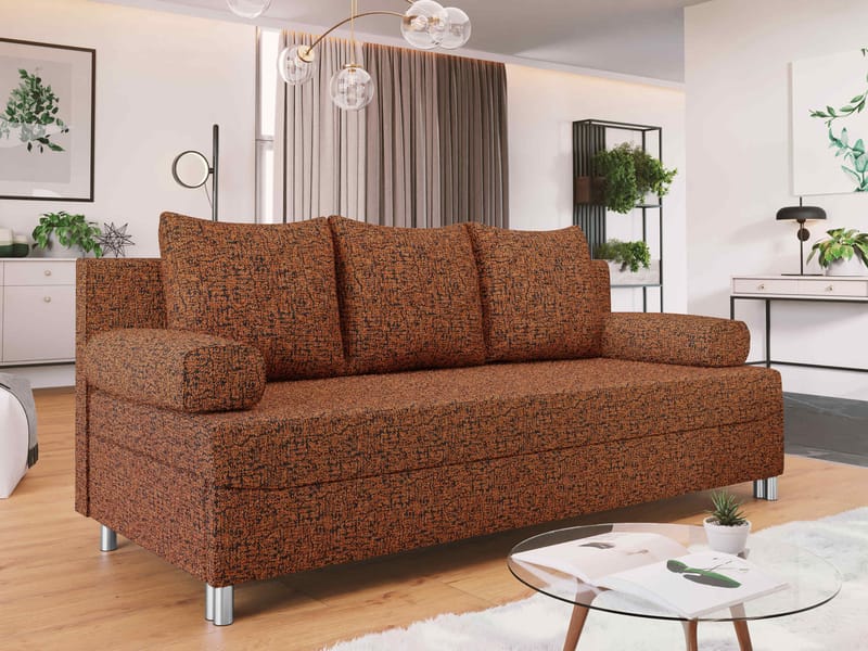 Eifion 3-seters sovesofa - rustoransje - Møbler - Sofaer - Sovesofaer - 3 seters sovesofa