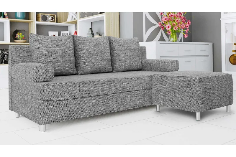 Eifion Sovesofa 3-seter - Grå - Møbler - Sofaer - Sovesofaer - 3 seters sovesofa