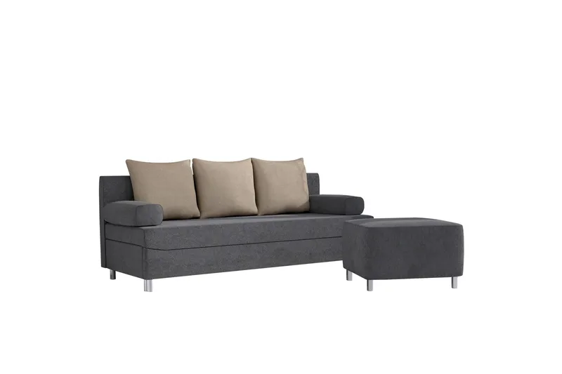 Eifion Sovesofa 3-seter, Mørkegrå