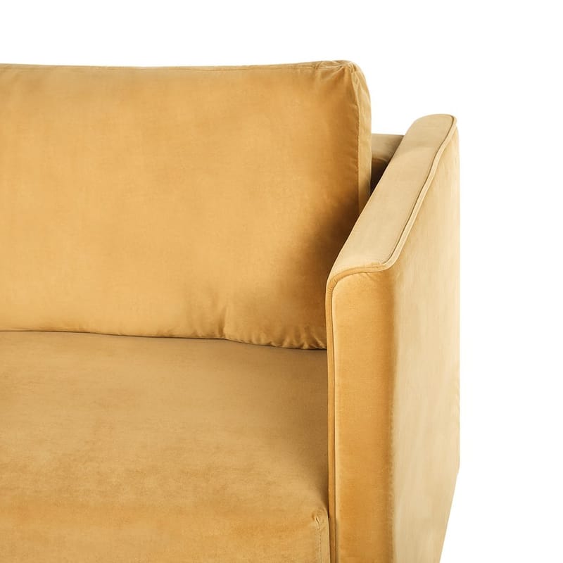 Eksjo 3-seters Sovesofa 146x203 cm med Oppbevaring i Fløyel - Gul - Møbler - Sofaer - Sovesofaer - 3 seters sovesofa