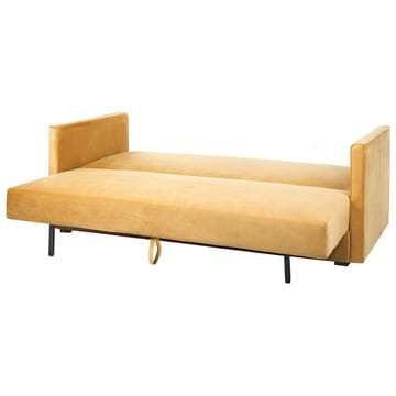 Eksjo 3-seters Sovesofa 146x203 cm med Oppbevaring i Fløyel - Gul - Møbler - Sofaer - Sovesofaer - 3 seters sovesofa